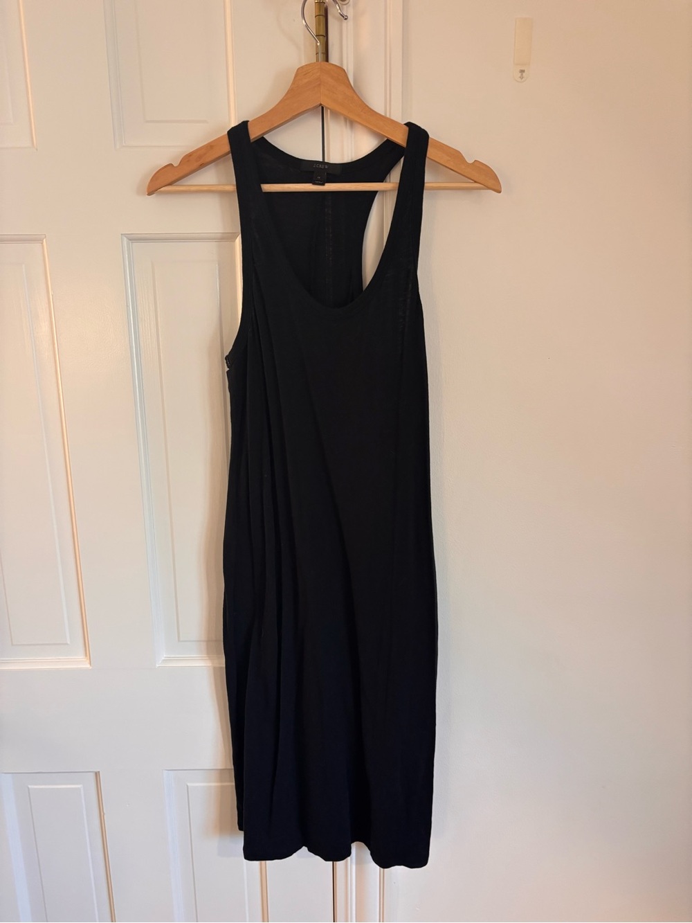 J. Crew Black Sleeveless Midi Shift Dress